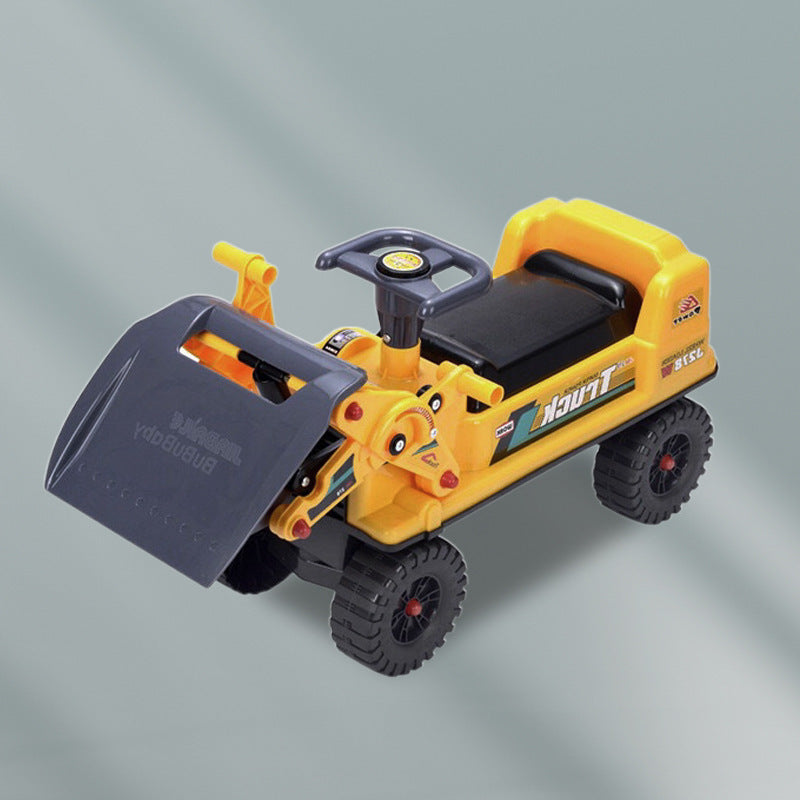 Children's Large Electric Excavator Bulldozer Can Sit