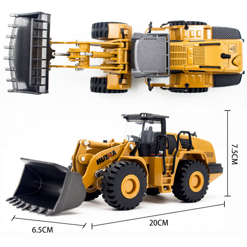 Alloy Engineering Vehicle Model Children's Toy Car Bulldozer Shovel