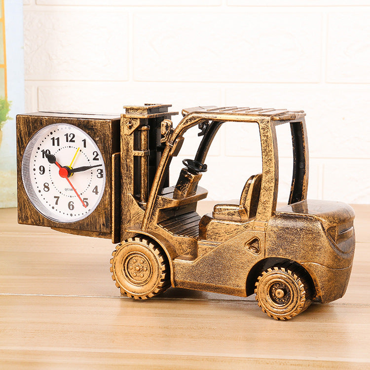 Creative Retro Forklift Model Alarm Clock