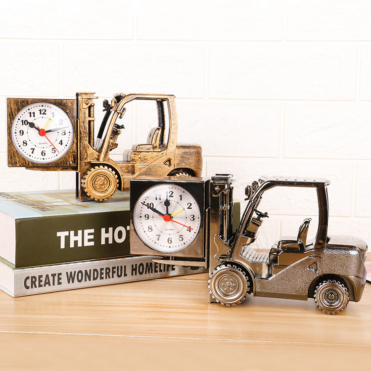 Creative Retro Forklift Model Alarm Clock