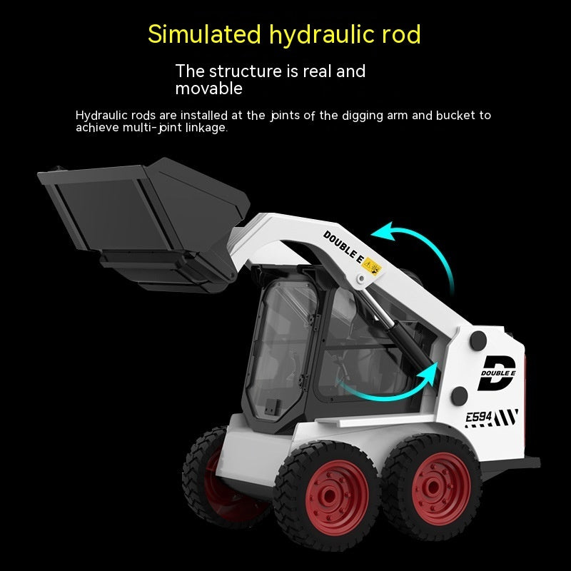 Double E Remote Control Skid Steer Loader Children's Large Forklift Toy