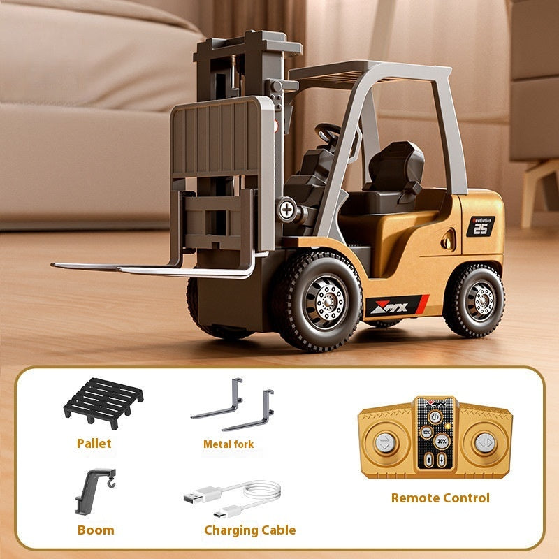 Bluetooth Mini Alloy Forklift Dual-mode Remote Control Car Electric Engineering Model Toy