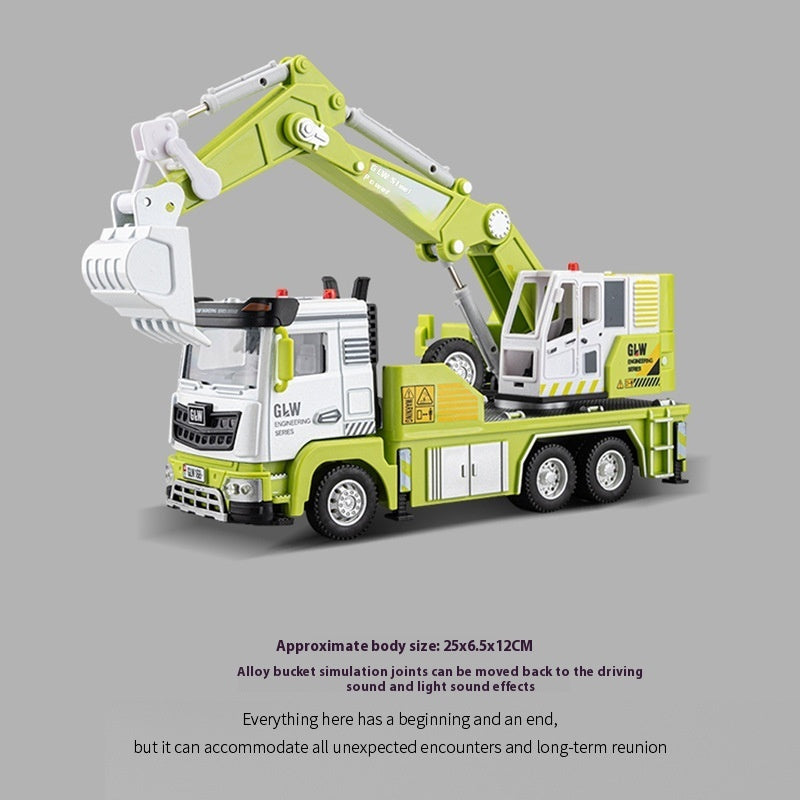 Children's Toy Model Of Engineering Road Pressing Car Sliding Forklift Shovel Snow Bulldozer
