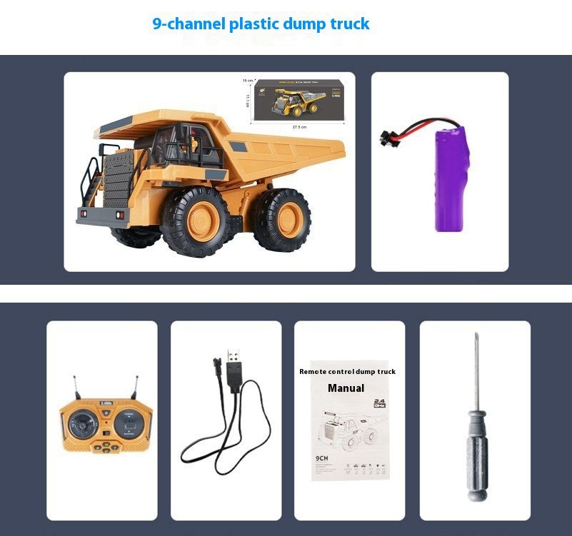 Remote Control Alloy Excavator Bulldozer Dump Truck Toy