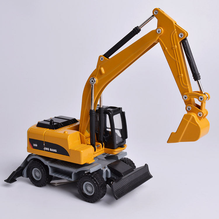 Boxed Jingbang Alloy Engineering Truck Excavator Bulldozer Truck Mixer Crusher Wood Machine Toy