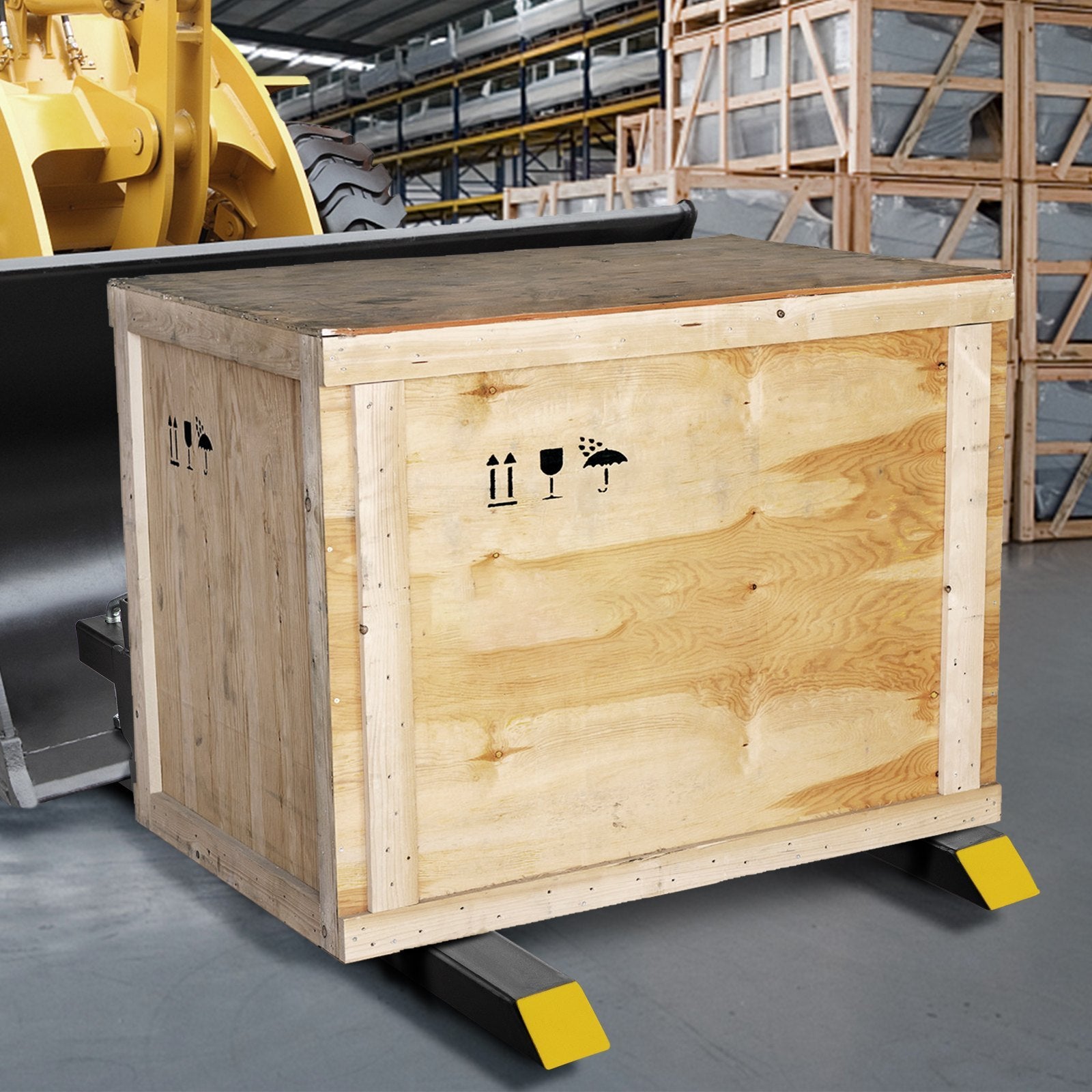 VEVOR Pallet Forks, 4000 Lbs Capacity Clamp On Pallet Forks, 60 Tractor Bucket Forks, Heavy Duty Front Loader Attachment For Tractor, Loader Bucket, Skid Steer, Tractor Forks For Agriculture And Farm