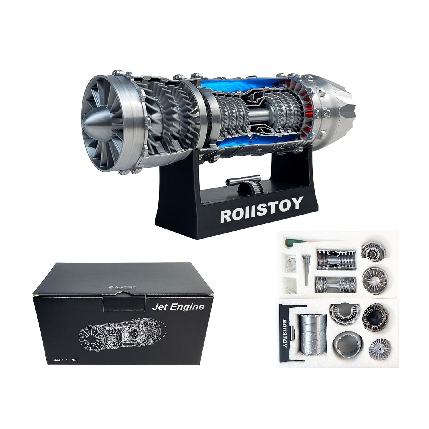 J-35 Engine Generator Model F35 Fighter Jet Assembling Toy