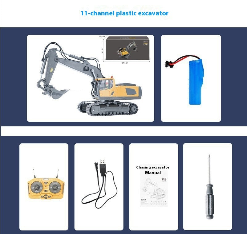 Remote Control Alloy Excavator Bulldozer Dump Truck Toy