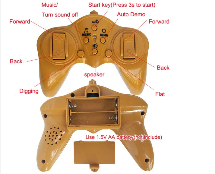 Wireless remote control excavator