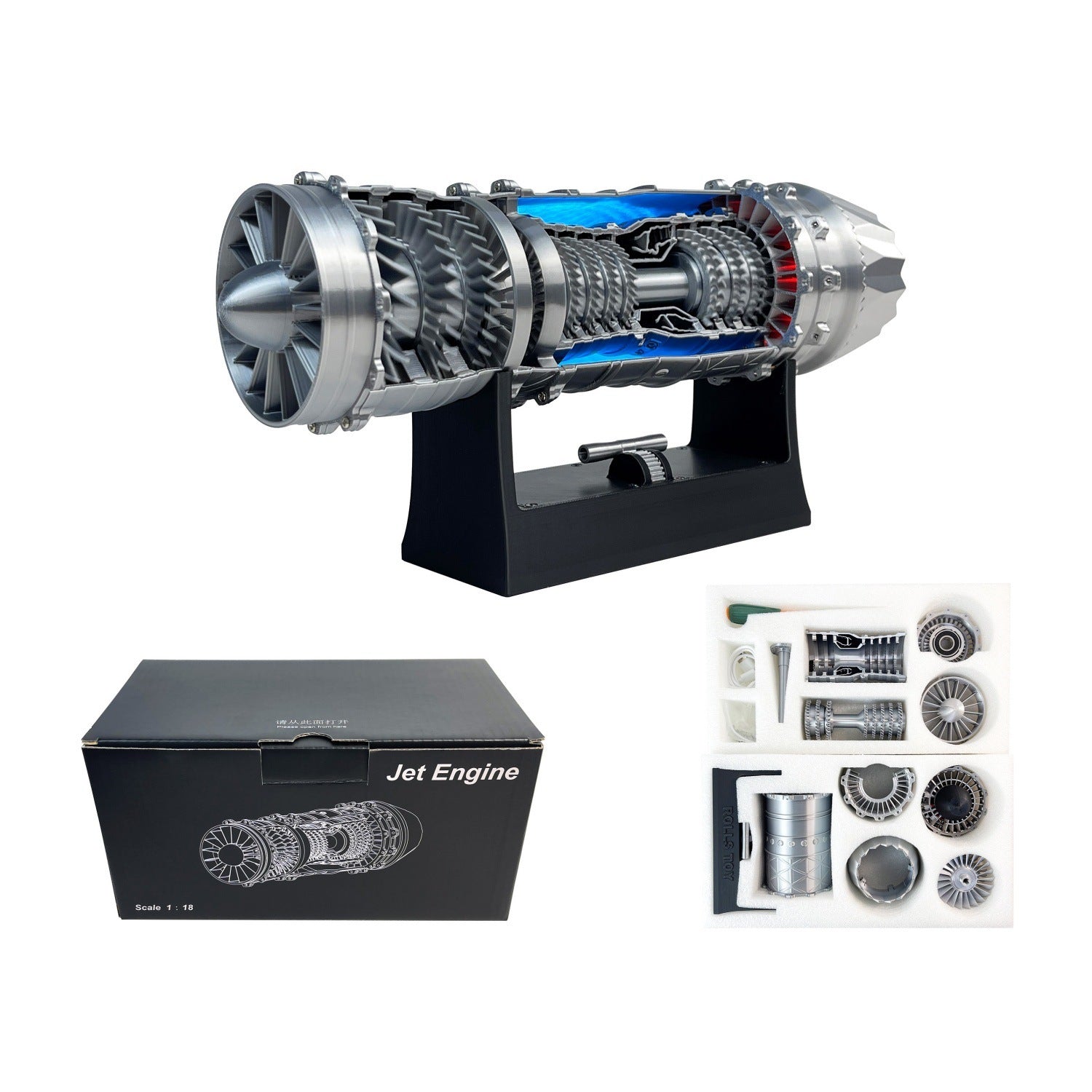 J-35 Engine Generator Model F35 Fighter Jet Assembling Toy