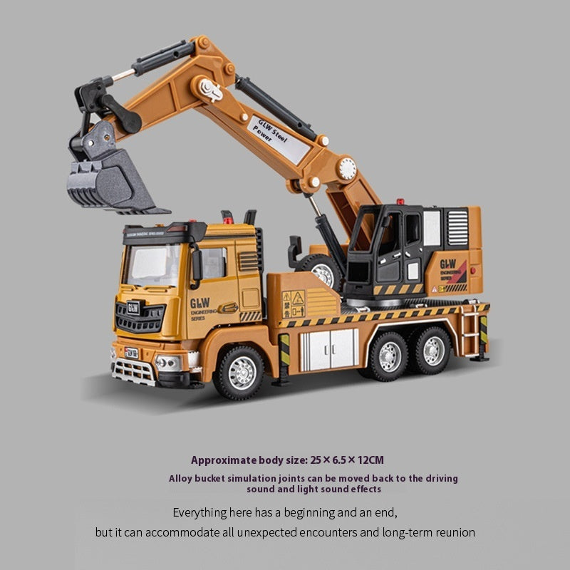 Children's Toy Model Of Engineering Road Pressing Car Sliding Forklift Shovel Snow Bulldozer