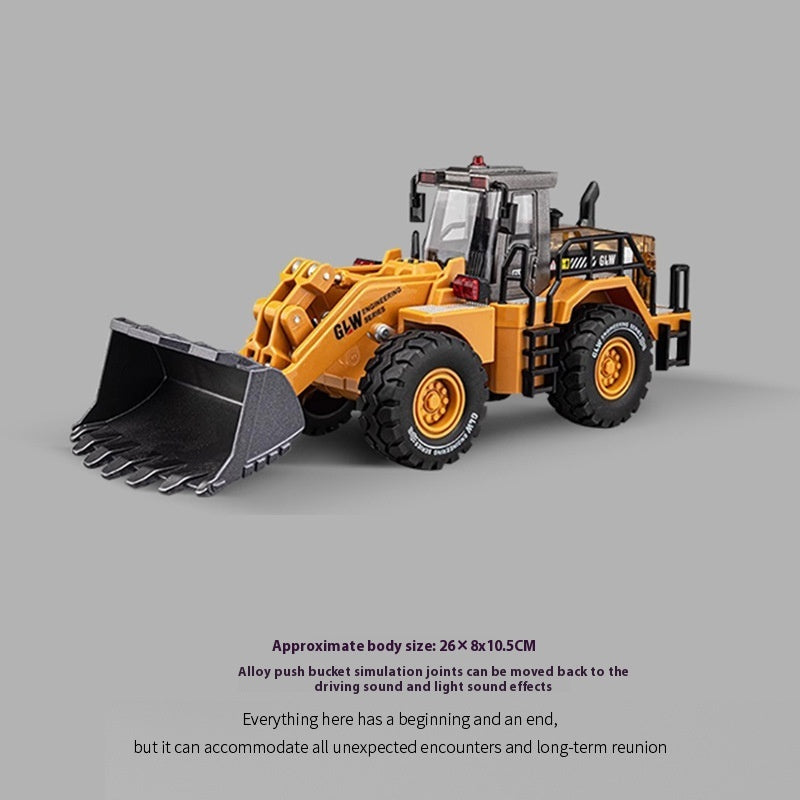 Children's Toy Model Of Engineering Road Pressing Car Sliding Forklift Shovel Snow Bulldozer