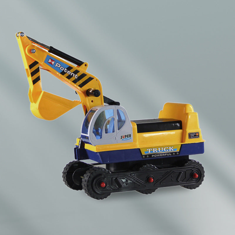 Children's Large Electric Excavator Bulldozer Can Sit