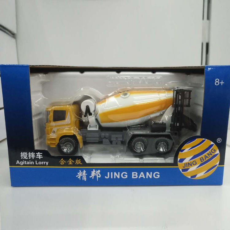 Boxed Jingbang Alloy Engineering Truck Excavator Bulldozer Truck Mixer Crusher Wood Machine Toy