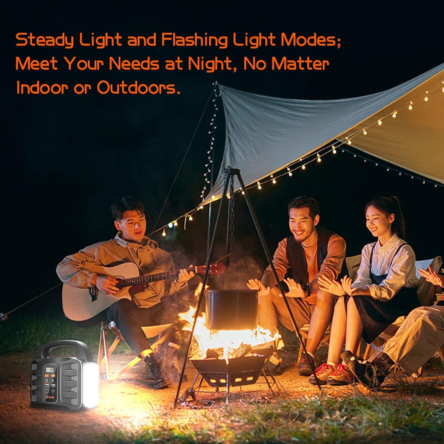 150W Portable Power Station, 155Wh 42000mAh Outdoor Solar Generator 110V AC DC Port, Used For Home Backup, Outdoor RV Camping, Emergency Lithium Battery Power Outage, Black, No Solar Panel