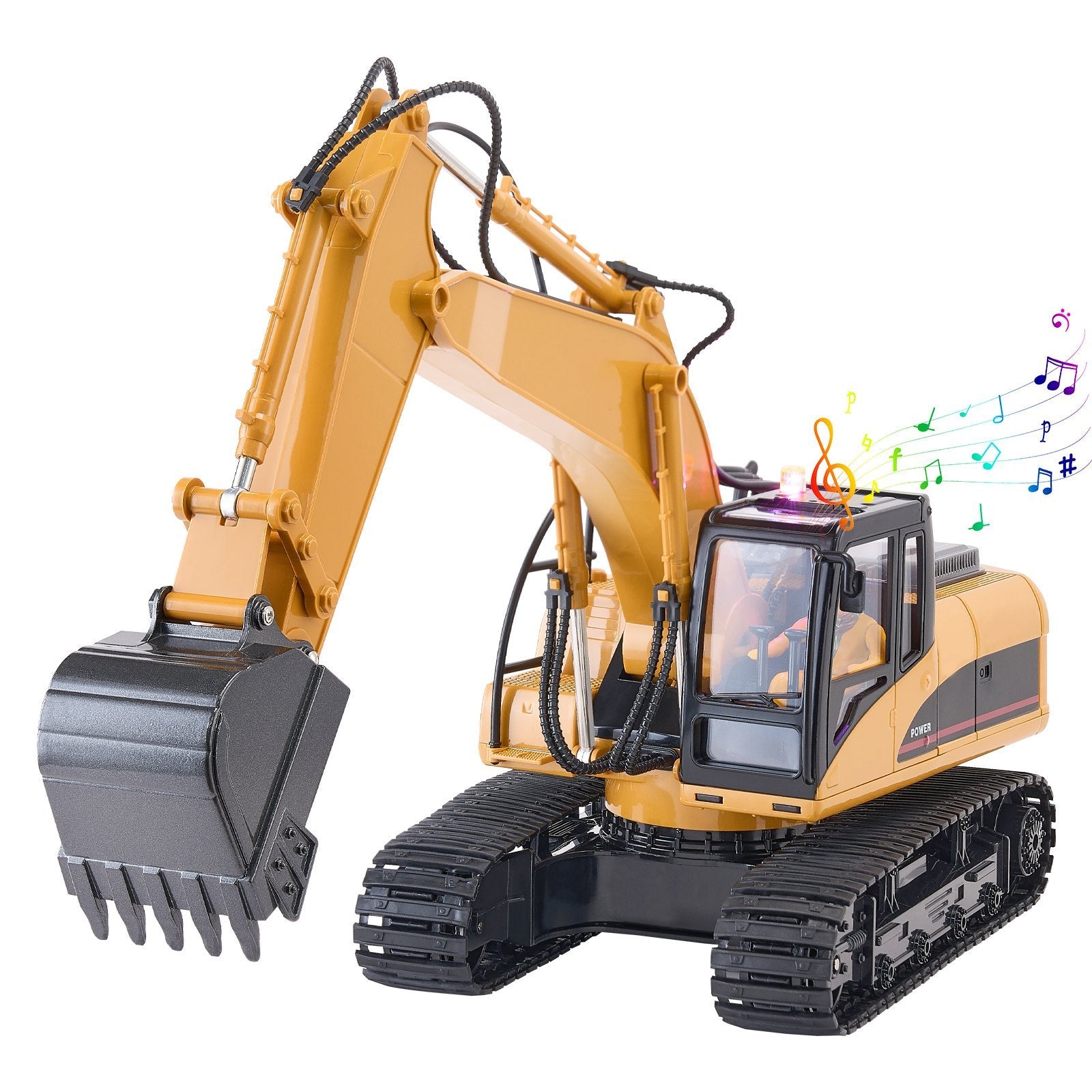 Remote Control Excavator Toy 15 Channel Scale RC Excavator Digger For Kids