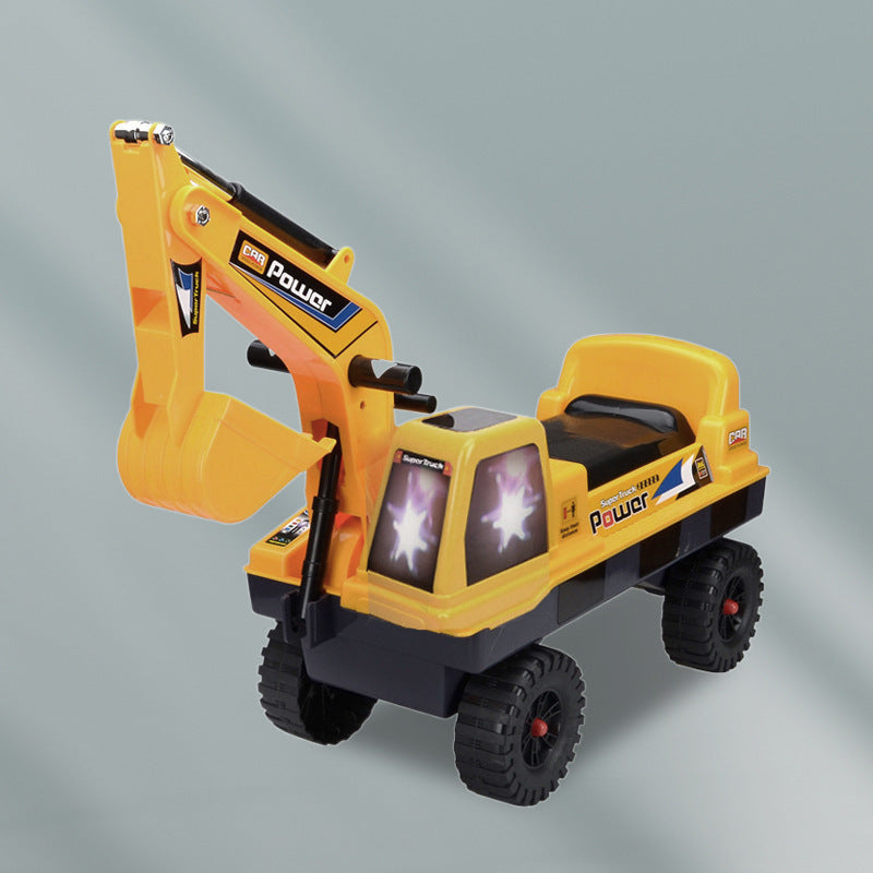 Children's Large Electric Excavator Bulldozer Can Sit