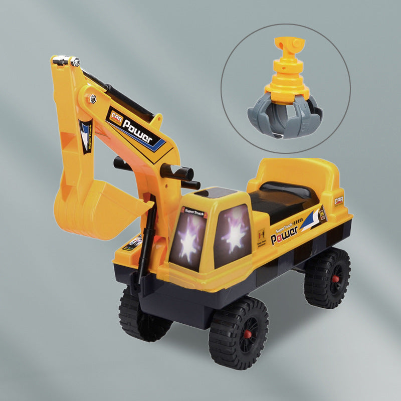 Children's Large Electric Excavator Bulldozer Can Sit