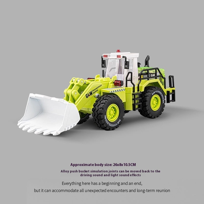 Children's Toy Model Of Engineering Road Pressing Car Sliding Forklift Shovel Snow Bulldozer