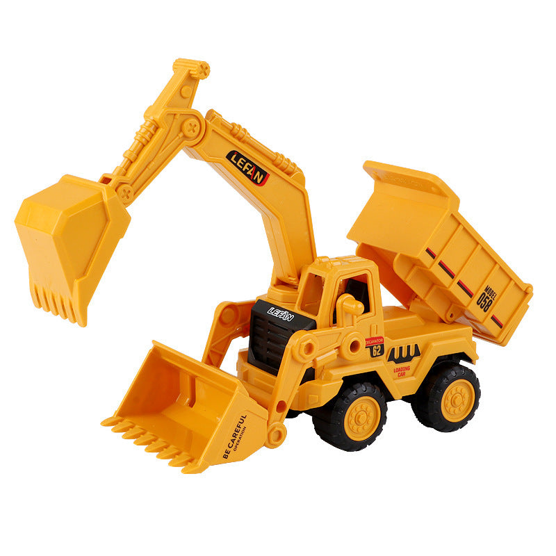 Inertial Engineering Vehicle Simulation Multifunctional Excavator Bulldozer Dumptruck Three-in-one Children's Toy Birthday Gift