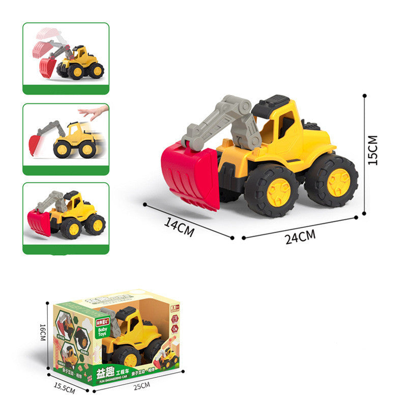 Children's Engineering Excavator Toy Car Boy Large Inertial Bulldozer Car Model