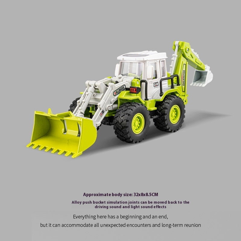 Children's Toy Model Of Engineering Road Pressing Car Sliding Forklift Shovel Snow Bulldozer
